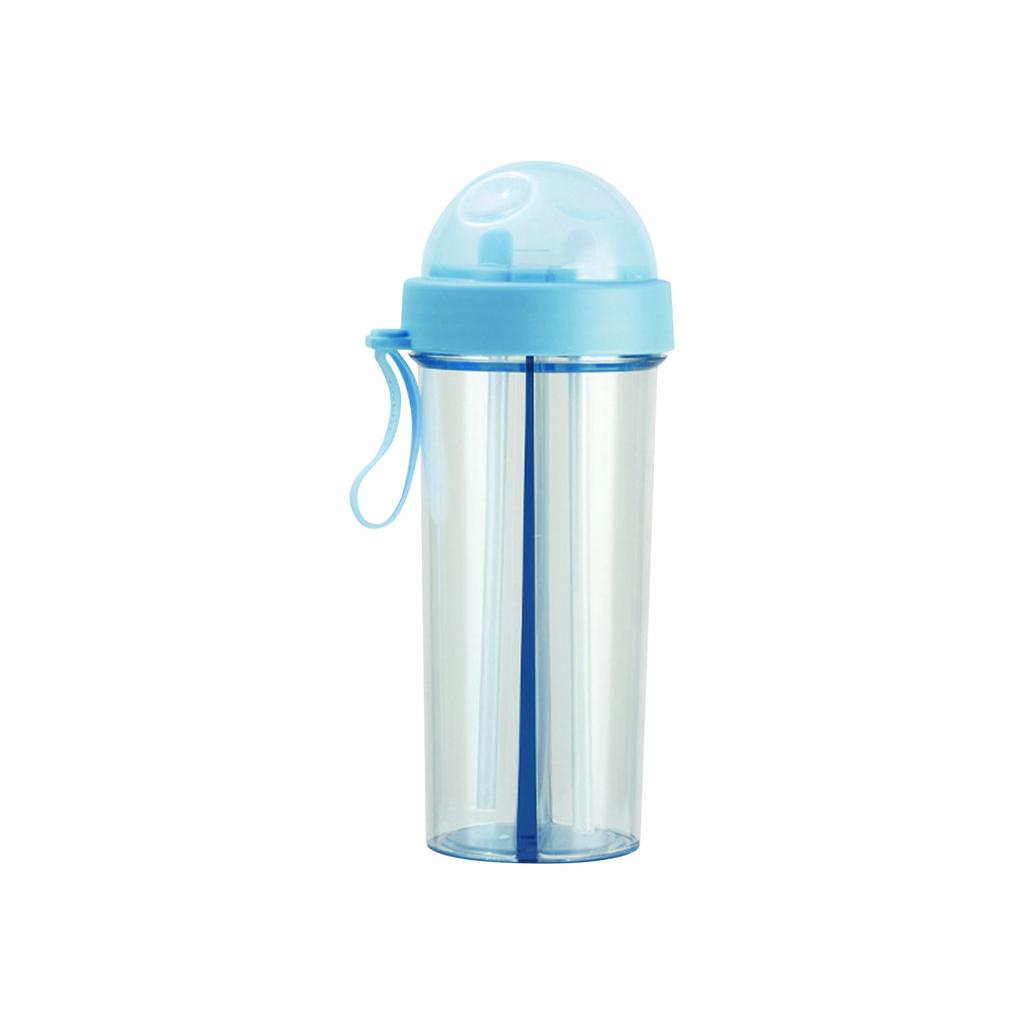 Creative Water Cup,One Cup Of Two Different Drinks Two Straws Couple Outdoor Drinking Cup For Camping Hiking Backpacking Travel