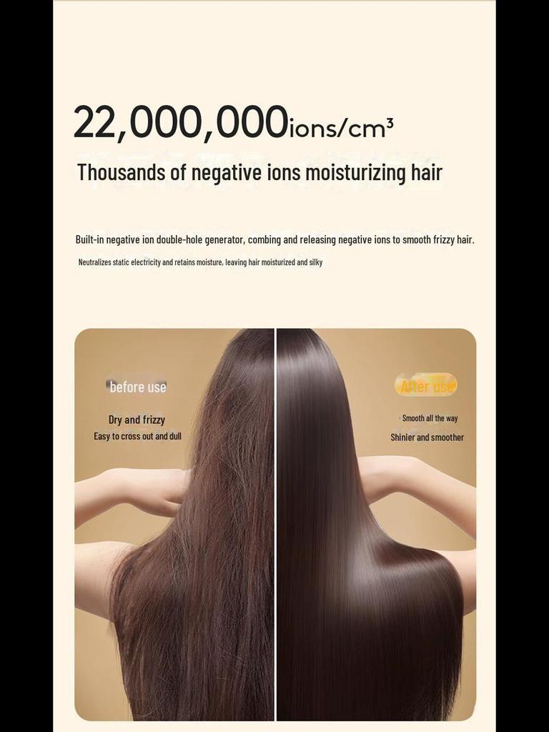 2024 Wireless Anti-Scalding Type-C Hair Straightener with Negative Ions