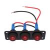 1pc 20A 12V-24V 3-position Round LED Switch Panel Waterproof For Toggle Switch Panel For LED Light Strips Work Lights