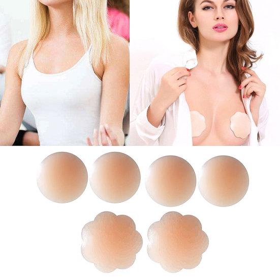 3 Pairs Reusable Self Adhesive Silicone Breast Nipple Cover Bra Pasties Stickers