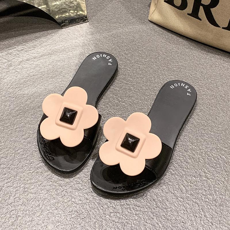 2025 summer new hollow one-character slippers women, casual indoor and outdoor women's sandals, lazy half slippers tide