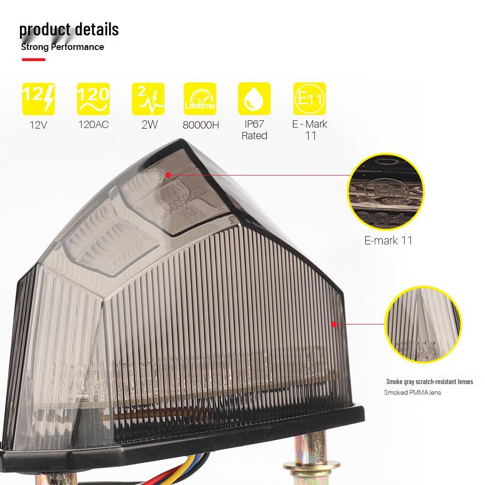 LED Rear Taillights with Turn Signals for Large-Displacement and Off-Road Motorcycles