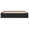 Bed Frame without Mattress Black 180 x 200 cm Engineered Wood