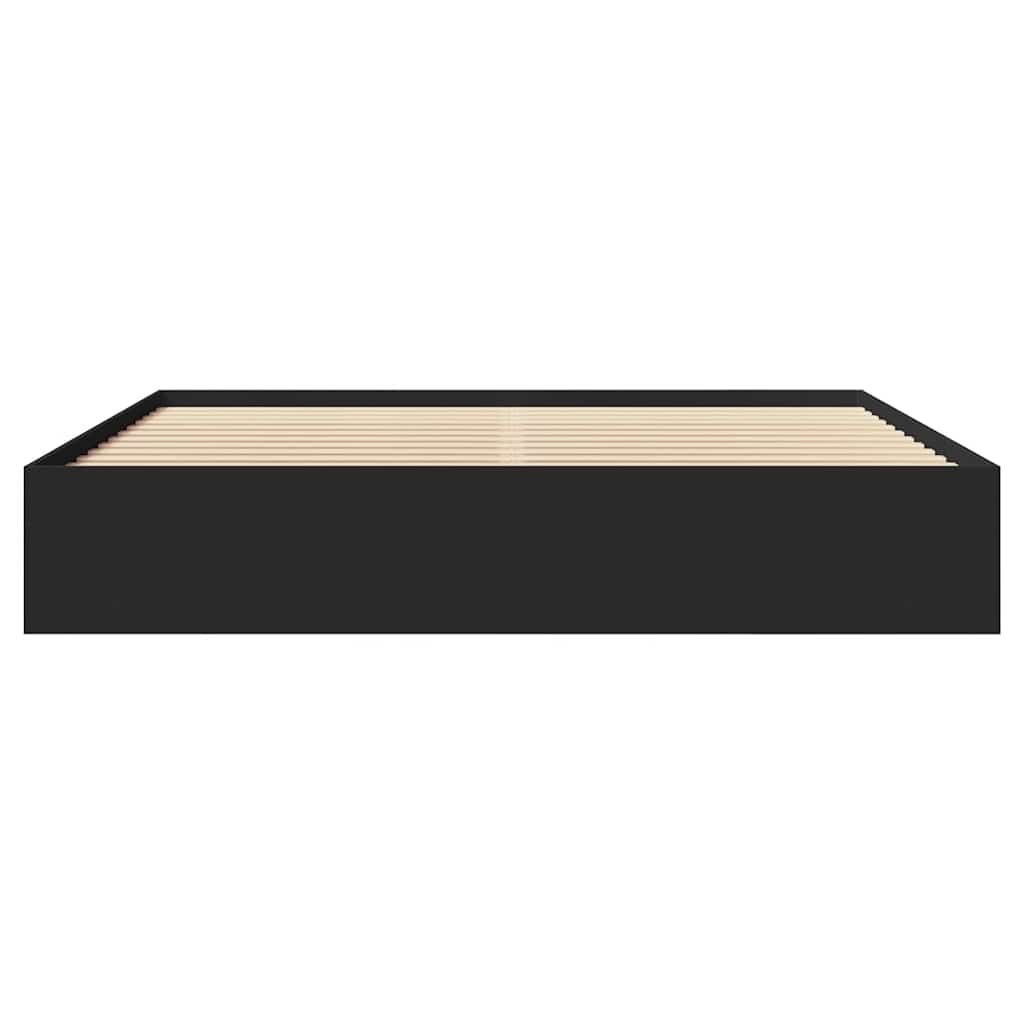 Bed Frame without Mattress Black 180 x 200 cm Engineered Wood