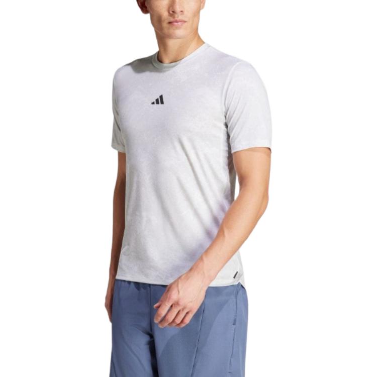 adidas Power Workout Tee White/Black Men Streetwear IS3807