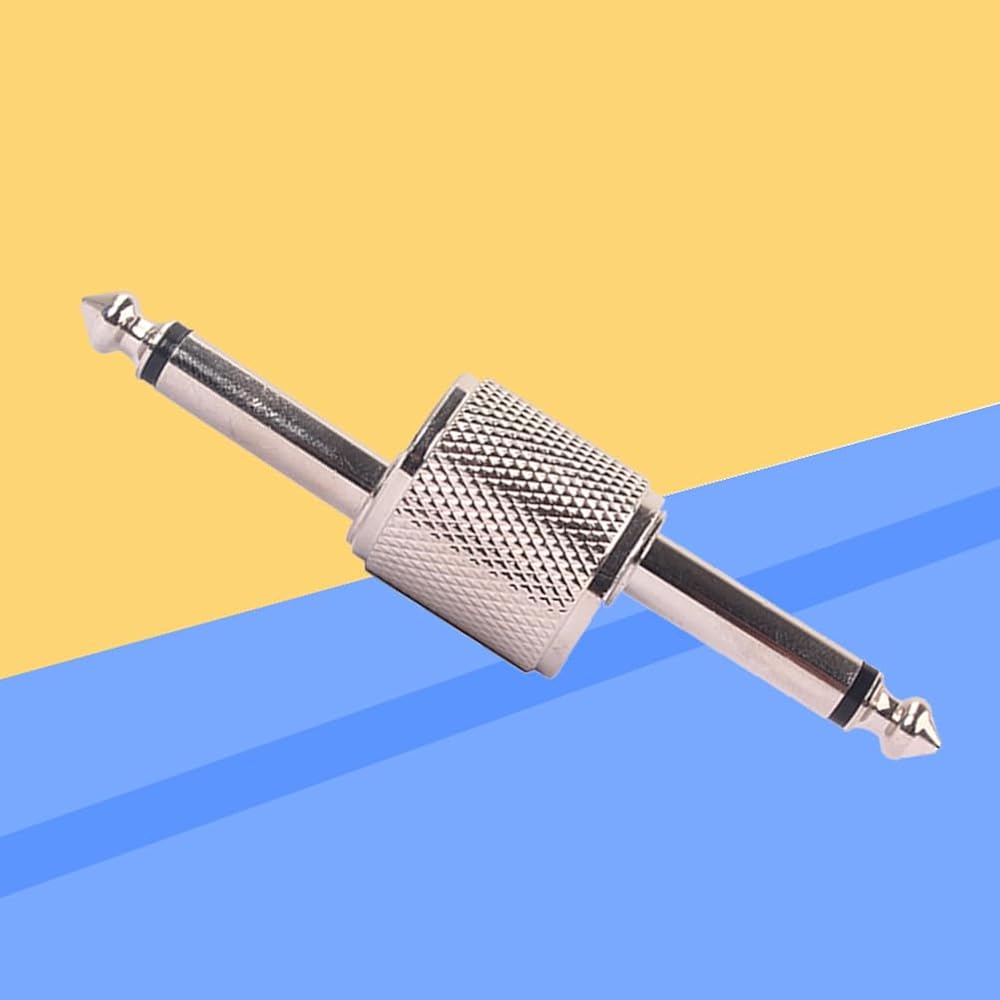 NUOLUX Guitar Pedal Effect Plug Coupling Connector, 3.43 Inch, Silver, Compact Design, Compatible...