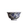 White Porcelain Blue And White Okra Yongle Teacup Master Cup Single Cup Ceramic High-End Kung Fu Tea Set Personal Special Tea Cup
