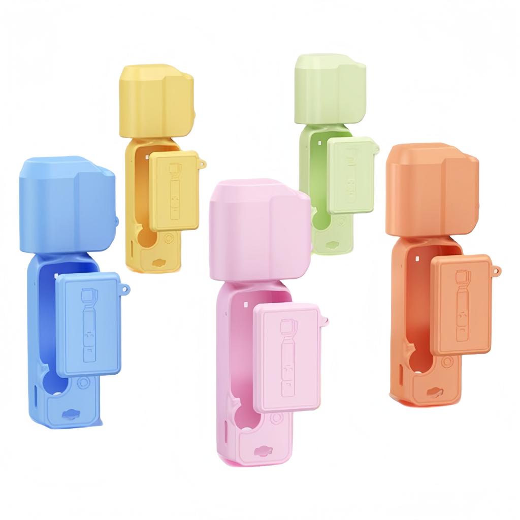 Silikonowe Etui do DJI OSMO Pocket 3 i Akcesoriów Ochrona 360° Jednolity Kolor Różowy Czarny Szary Niebieski