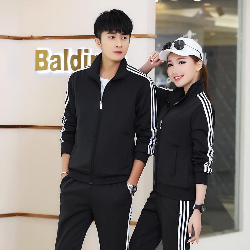 Trendy Three-Stripes Unisex Sports Suit: Customizable LOGO for Spring & Autumn