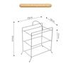 Estante Rectangular de Acero Inoxidable 304 de Múltiples Niveles para Barbacoa para Organizar Herramientas e Ingredientes en Restaurantes y Hogares