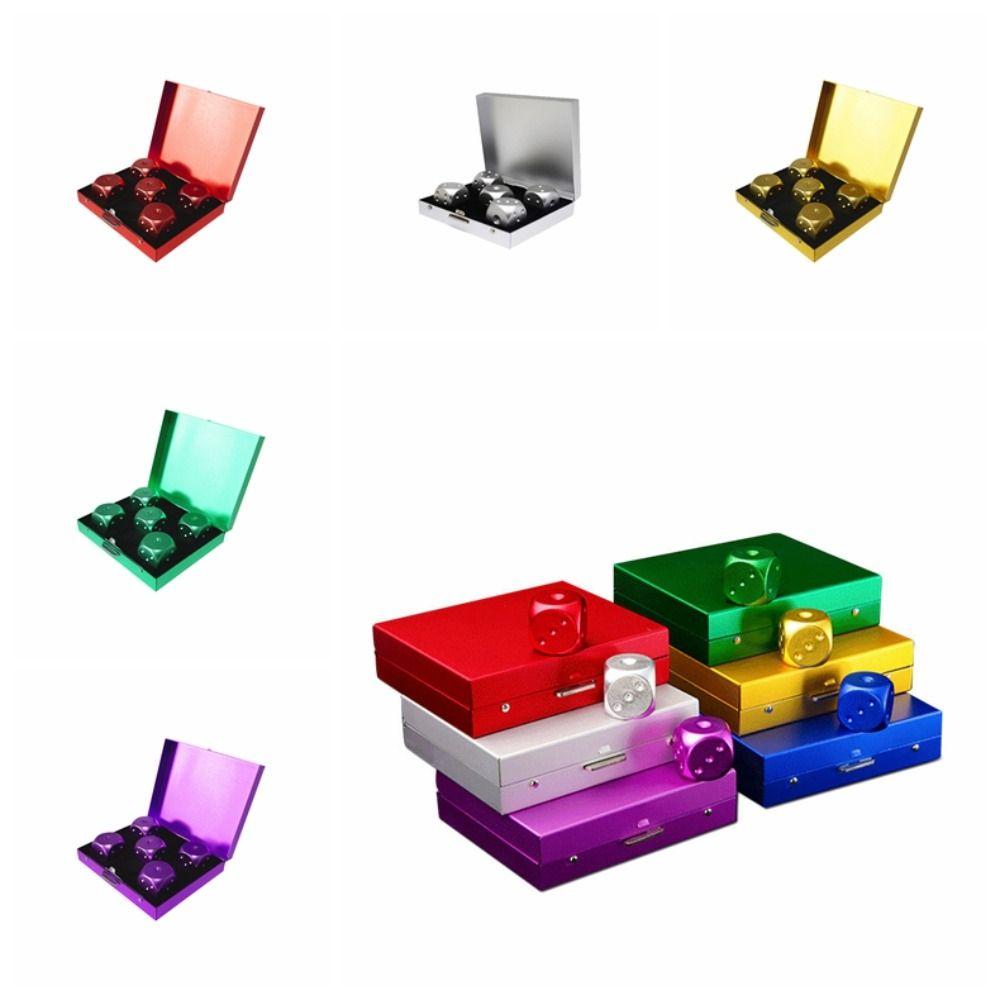6 Sided Metal Solid Dice with Case Rounded Corners Dice Set  Entertainment Appliances