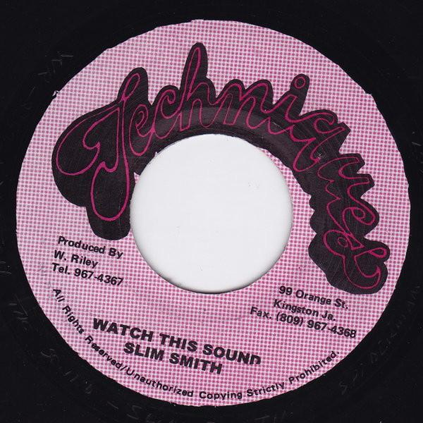 

7inch Record SLIM SMITH Watch This Sound NONE Techniques Jamaica Reggae Ska Dub Used