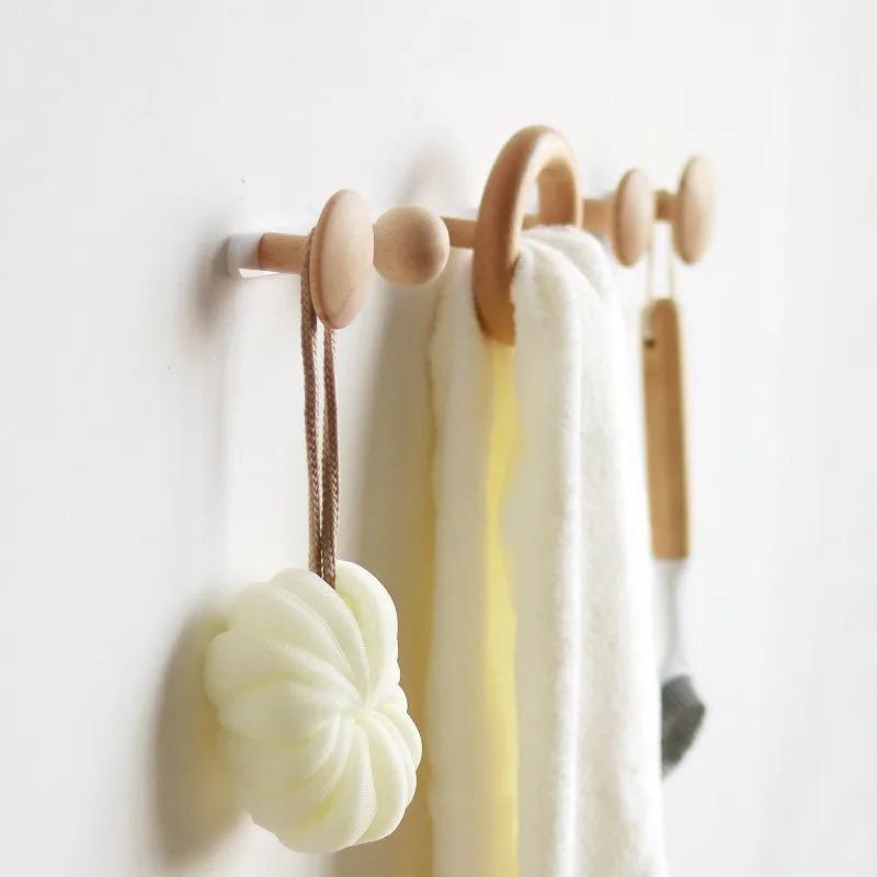 Wall Coat Rack Hook Wooden Clothes Racks Clothes Hangers Entrance Hall Hanger for Bags Room Furniture Interior Shelves Furniture