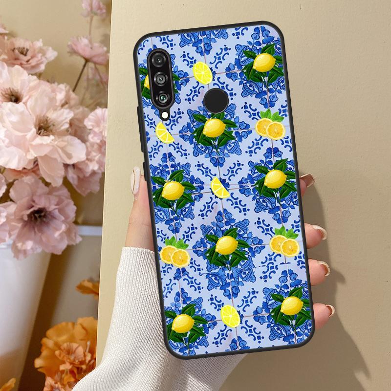 Mediterranean Lemon For Huawei Nova 12i 8i 11i 12s 9 10 SE Y60 Y70 Y90 Y72 Y73 Y61 Y91 P60 Pro P30 P40 Lite Case