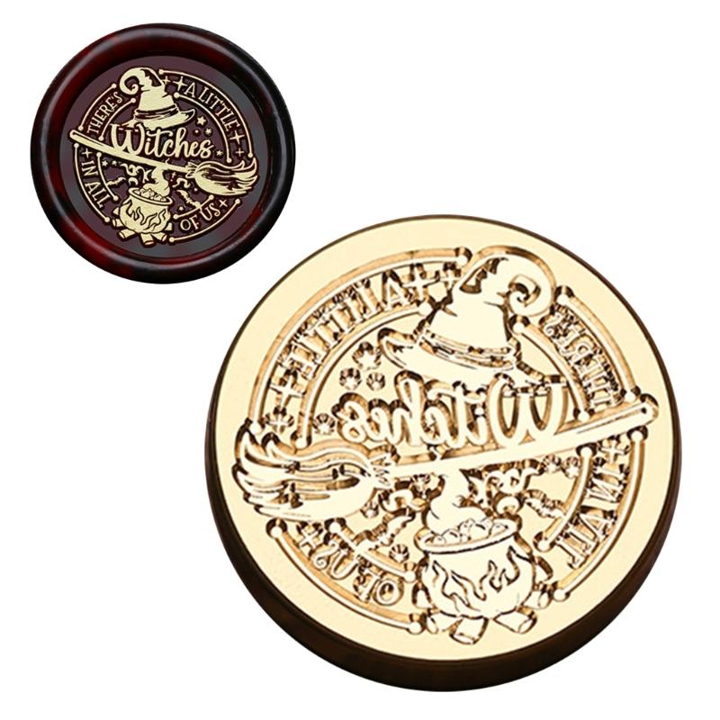 Pumpkins Sealing Wax Stamp Halloween Series Wax Seal Stamp Brass Head Seal Stamp for Scrapbooking Invitations Decoration