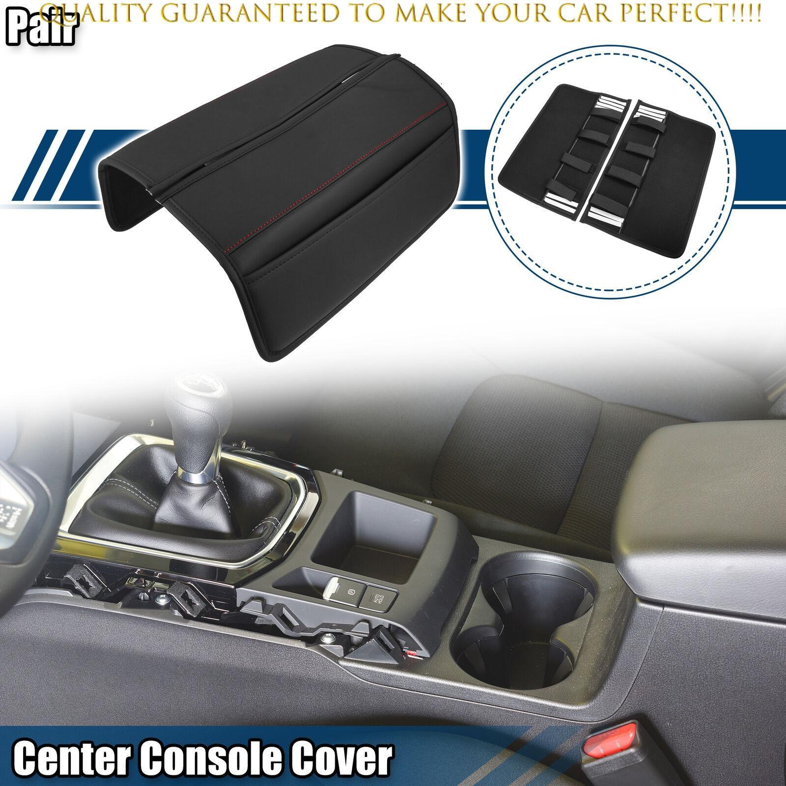 1 Pair Center Console Armrest Cover for Citroen DS7 Crossback 2018-2023 Black
