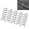 30Pcs Electrical Conduit Clamp 2 Holes PVC Flexible U Bracket Pipe Strap for Telephone HVAC Refriger