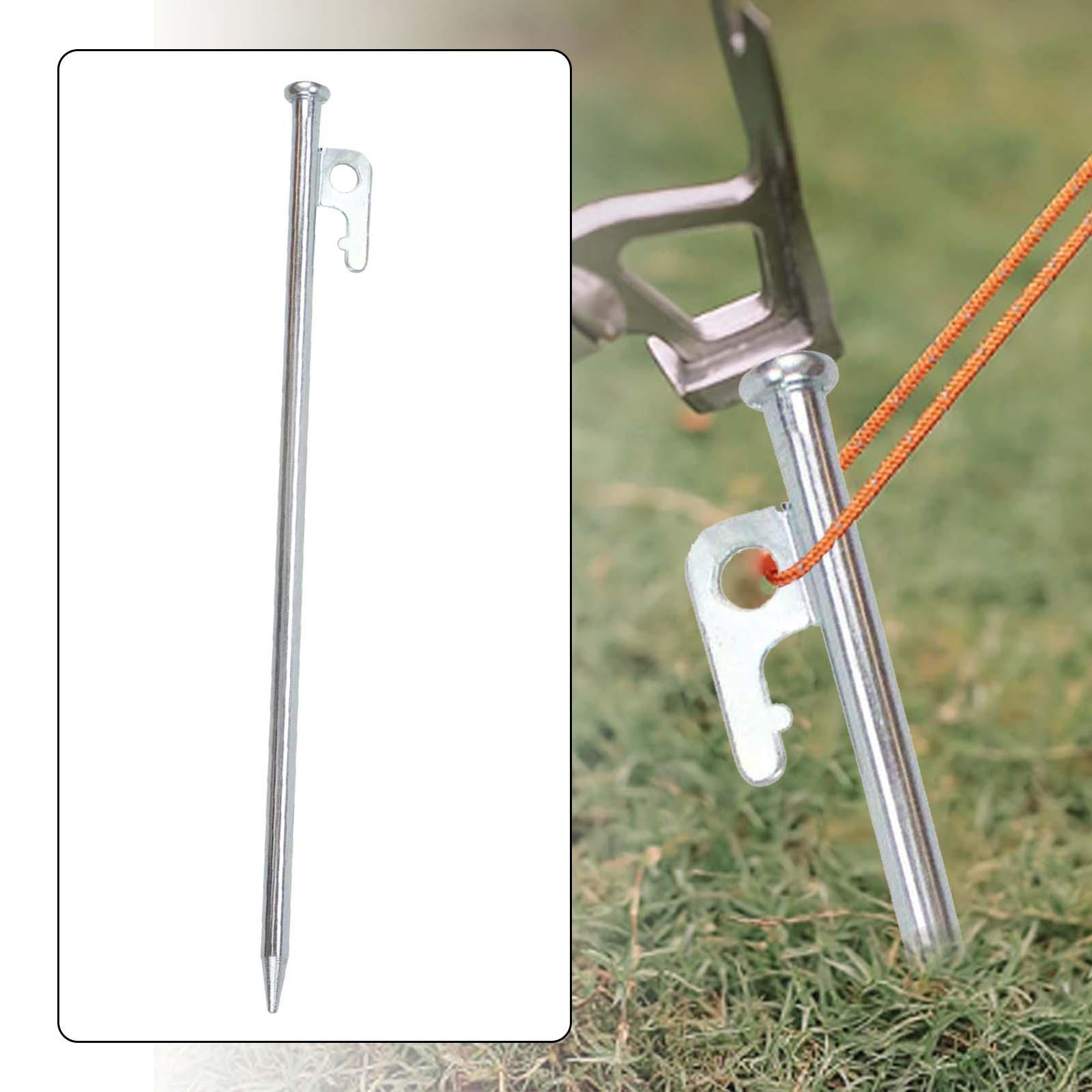 

Садовые колышки для палаток с отверстием для крепления, легкие металлические колышки для кемпинга, походов, отдыха на природе 30cm