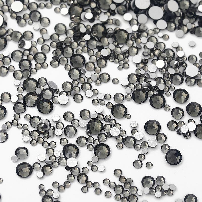 Nail Art Decorations: 1440 Mixed Crystal Glass Rhinestones, Colored Flat-Backed for DIY