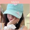 Fresh Mint Green Bowknot Baseball Cap For Women Stylish Cotton Casual Hat 2024