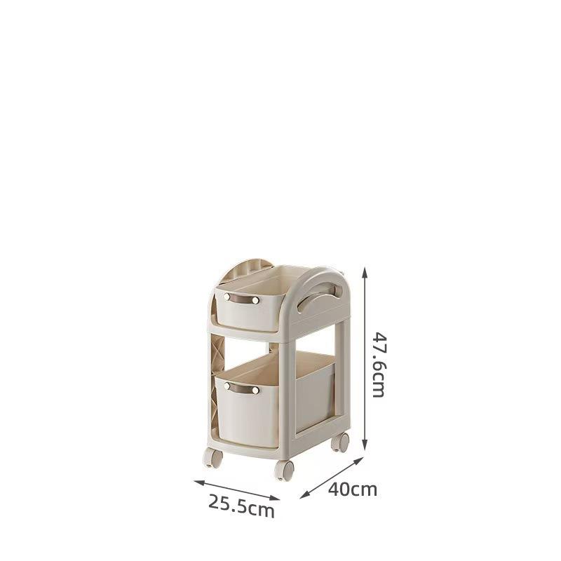 Mobile Under-Desk Storage Rack with Wheels - Backpack Bookshelf and Basket Organizer 2219₽