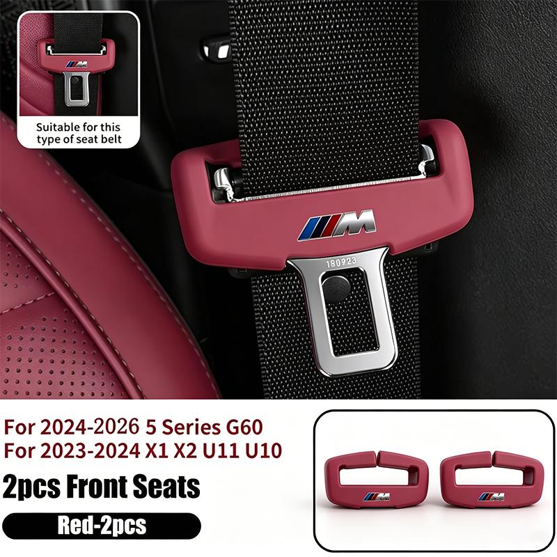 Car Seat Belt Buckle Protector Cover Soft Silicone Anti-Collision Case For BMW M E46 E90 E91 F30 F31 U10 U11 G01 G20 G21 Sticker