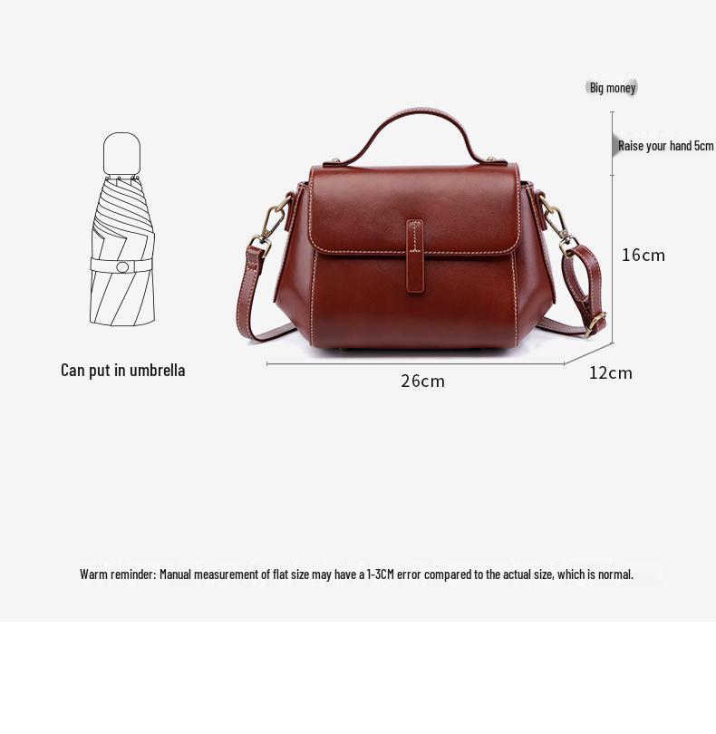 Women's Stylish Genuine Leather Crocodile Pattern Cowhide Shoulder & Crossbody Bag - 2025 Fashionable Versatile Handbag