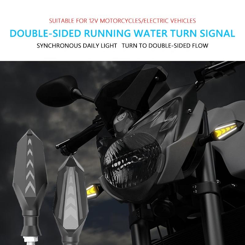 DC12V 6W Bicycle Motorbike Scooters Led Flowing Sequential Brake Indicator Light Turn Signal DRL Led Motorcycle Signal Lights
