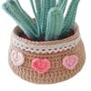 DIY Flower Potted Crochet Kit with Video Tutorials Hand-Knitted Cute Plant Wear Resist for Home Room Decor Desktop Ornament