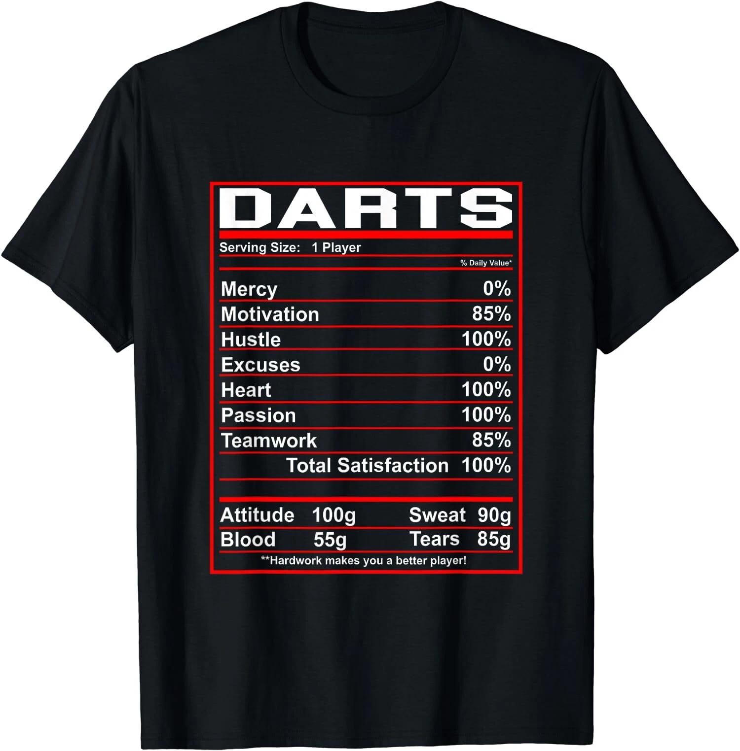 Funny Darts Nutrition Facts Dart Player, Premium Gift Idea T-Shirt S