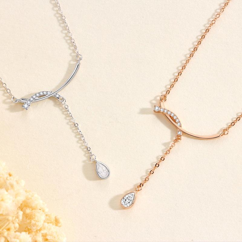 Smile Water Drop Necklace Women'S Personality Fashion Niche Exquisite Ins Cold Style Necklace Premium Durable Quality