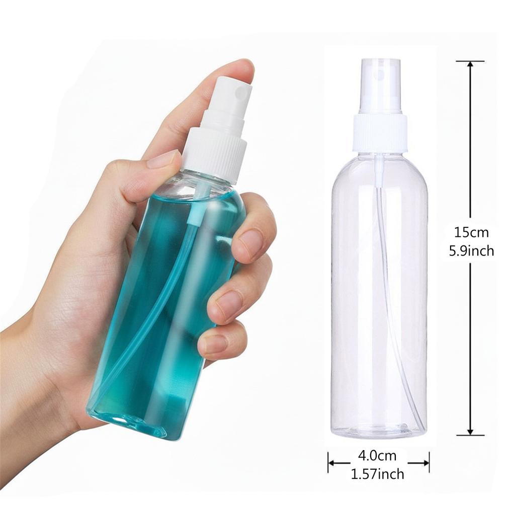 100ml Small Fine Mist Spray Bottle Reusable Mini Empty Plastic Bottle Mini Travel Spray Subpackage Bottle With Pump 4PCS