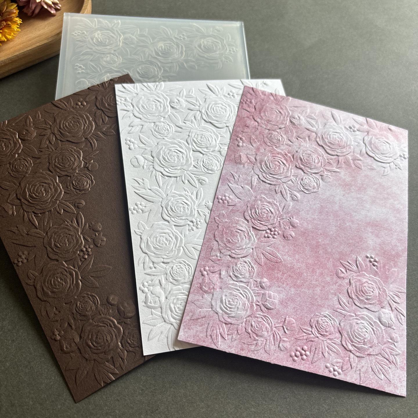 3D Floral Texture Embossing Die-Cut Mold for Journals 11x16CM