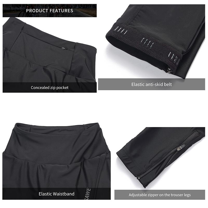 Spodnie rowerowe WOSAWE damskie długie spodnie rowerowe z krótkimi spódniczkami i kieszeniami