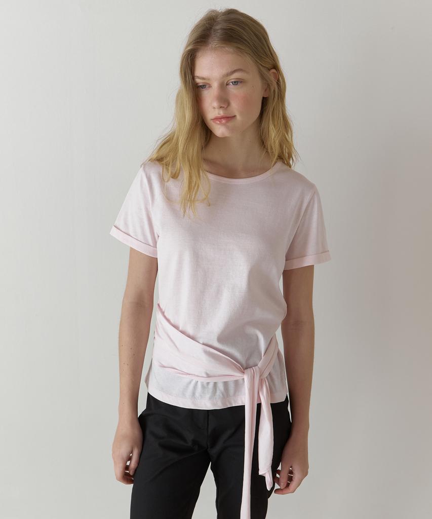 AMONG A Waist Tie T-Shirt_Pink