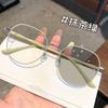 Trendy Women's Light-Changing Transparent Myopia Glasses with Slim Big Frame