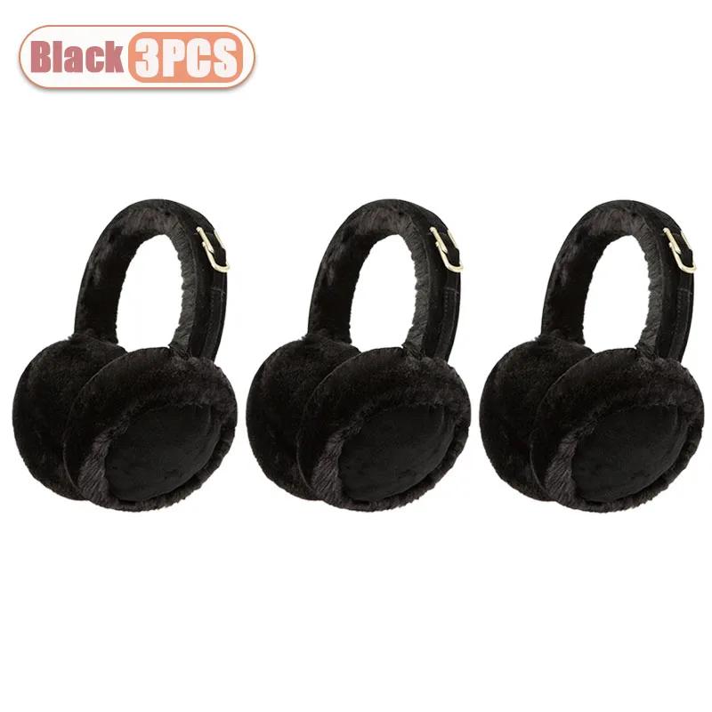 1-3PCS Women’s Winter Ear Warmers Plush Foldable Earmuffs Cozy Soft Ear Cover for Cold Weather Outdoor and Casual Wear