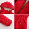 Manteau Parker à Col Capuche Coton Manteau Zippé Mi-Long Saison Hiver Manteau Chaud et Moelleux avec Veste en Coton