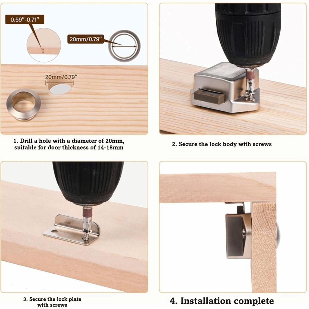 20mm Hole Cabinet Lock 14-18mm Thickness Drawer Lock Dropship Push Lock RV