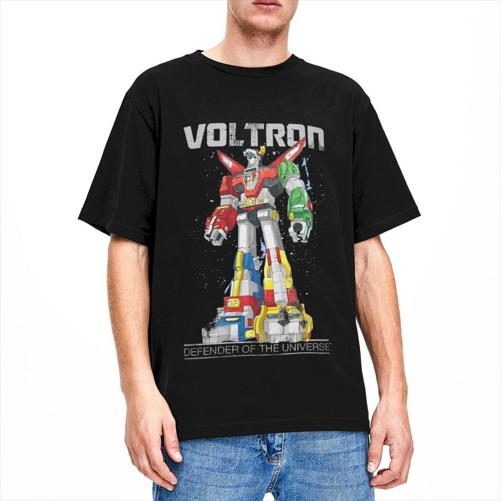 Unisex Unisex's T-Shirts Voltron Legendary Defender Fashion Pure Cotton Tee Shirt Short Sleeve Robot Anime T Shirt Tops Big Size