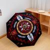 1 PC Automatic Folding Umbrella - Western Style Pattern, Portable & Foldable Design with 8 Ribs, Christmas Birthday Gifts