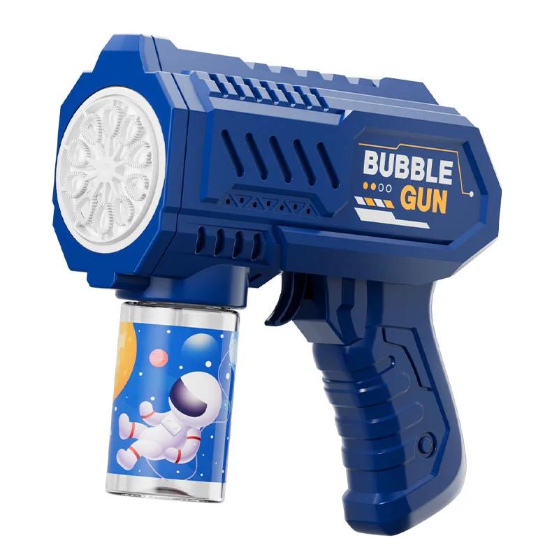 10 Holes Children Electric Bubble Gun Rocket Soap Automatic bubble machine Kids Summer Outdoor Bubble Blowing Toys for Kids