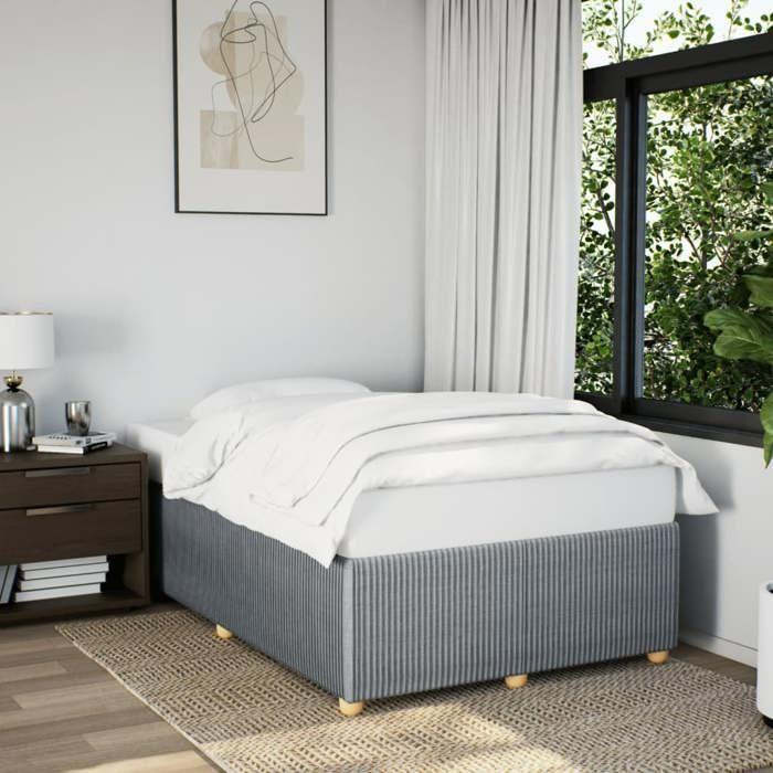VidaXL Bed Frames Without Mattress Light Grey 120x190 Cm Fabric 3284921