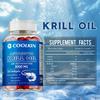 Coolkin Kapsle s olejem z antarktického krilu, zcela přírodní, 3000 mg na dávku, obsahuje extrakt z astaxantinu, podporuje celkové zdraví.