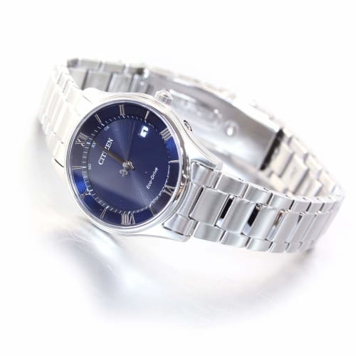 

Citizen Collection Watch, Light-Powered Eco-Drive, Waterproof, Silver, Blue, Navy, Eco-Drive Radio-Controlled Watch ES0000-79L, Women s