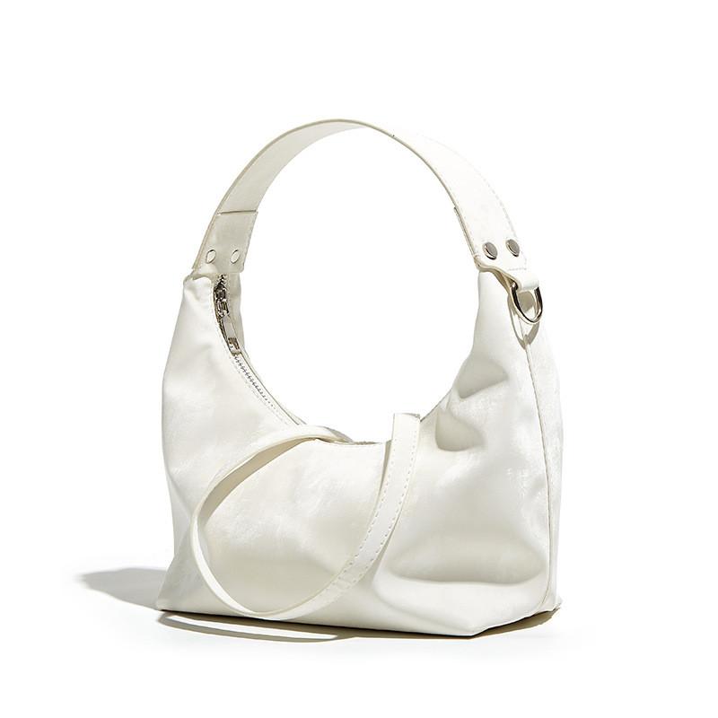 Ielgy Dumpling Bag High-End Armpit Bag Satin Niche Portable Korean Version Fashionable Shoulder Messenger Bag
