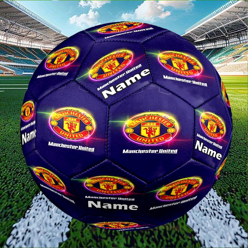 Custom Name Personalized Manchester City FC-A Print Size 5 Soccer Ball Training & Match Football, for Team, Kicking, Gift for Football Enthusiasts