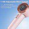 Portable Handheld Fan, Speed(1-100) Adjustable Turbo Mini Rechargeable