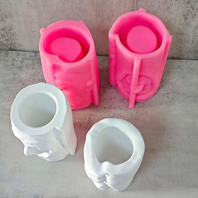 Creative Human Body Planter Sturdy Silicone Mould Reusable Artistic Cement Cast Craft Supplies for Home and Garden