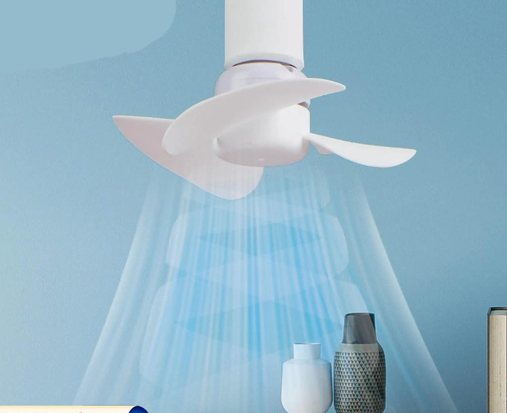 Table Fan Mini Fan 10W E27 Ceiling FansCeiling Indoor Bedroom Kitchen Dormitory Living Room Study Chandelier Cooling Fan